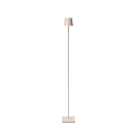 battery floor lamp NUINDIE USB-C up / down, with USB connection, CCT Switch, with touch dimmer IP54, dune beige dimmable