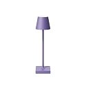 Tafellamp op batterijen NUINDIE POCKET USB-C rond, CCT Switch, met aanraakdimmer IP54, violet paars dimbaar