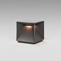 SIGOR Tafellamp op batterijen NUTALIS 10X10CM Cubusvorm, CCT Switch, met Touch-Dimmer, met Lader IP54, grafietgrijs dimbaar
