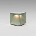 battery table lamp NUTALIS 10X10CM cube shape, CCT Switch, with touch dimmer, with charger IP54, sage green dimmable