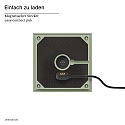 battery table lamp NUTALIS 10X10CM cube shape, CCT Switch, with touch dimmer, with charger IP54, sage green dimmable