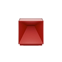 Tafellamp op batterijen NUTALIS 10X10CM Cubusvorm, CCT Switch, met Touch-Dimmer, met Lader IP54, vuurrood dimbaar