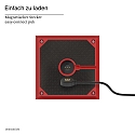 SIGOR Tafellamp op batterijen NUTALIS 10X10CM Cubusvorm, CCT Switch, met Touch-Dimmer, met Lader IP54, vuurrood dimbaar
