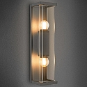 SIGOR Wandarmatuur voor buitenshuis NULATERN MINI DOUBLE E27 IP54, antraciet dimbaar