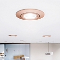 SIGOR recessed luminaire DILED 68 swivelling, Dim-To-Warm IP30, steel dimmable 6W 360lm 2100-2700K 36� 36� CRI 95