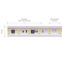 Volledig gesiliconiseerde ledstrip HV230 dimbaar wit