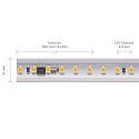 SIGOR High voltage LED Strip, 72 LED/m, 50m roll, 230V, IP65, 8W/m, W 1.5cm / L 5000cm, 4000K 5600lm/m 120�, CRI 90