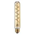 LED Decorative Spiral Filament tube lamp CURVED GOLD, 230V, � 3.2cm / L 18.5cm, E27, 5.5W 2000K 250lm 330�, dimmable
