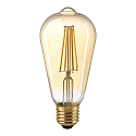 LED Filament light bulb Edison GOLD, 230V, � 6.4cm / L 14cm, E27, 7W 2500K 720lm 300�, dimmable, gold