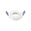 Aluminum Recessed luminaire with quick-change inner ring, incl. GU5.3 socket, IP20, � 8.3cm, DA 6.8cm, swiveling 25�, white