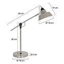 Mexlite table lamp NOV� rotatable, tiltable E27 IP20, green dimmable