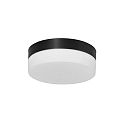 Plafondarmatuur voor buiten IKARO klein, rond, cilindrisch IP44, zwart mat dimbaar