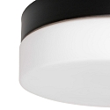 Steinhauer Plafondarmatuur voor buiten IKARO rond, cilindrisch, medium IP44, zwart mat dimbaar