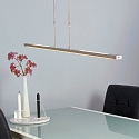 Steinhauer Pendelarmatuur ZELENA / 122CM up down, CCT Switch, instelbaar, met aanraakdimmer IP20, staal geborsteld dimbaar