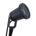 Steinhauer Armatuur met grondpen NOVA 1-vlams, met stekker, instelbaar GU10 IP54, zwart mat dimbaar