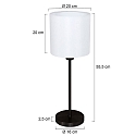 Mexlite Tafelarmatuur NOOR 1-vlams E27 IP20, zwart dimbaar