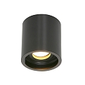 Downlight P�LITE SPOT cilindrisch, stijf, opbouwversie GU10 IP20, zwart mat dimbaar