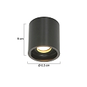 Steinhauer Downlight P�LITE SPOT cilindrisch, stijf, opbouwversie GU10 IP20, zwart mat dimbaar