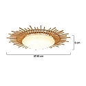 anne light & home Plafondarmatuur AURA rond IP20, beige, natuurlijke kleur dimbaar