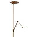Steinhauer Floor lamp ZODIAC LED, 2 flames, with reading arm, bronze
