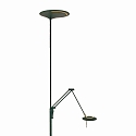 Steinhauer Steinhauer Floor lamp ZODIAC LED, 2 flames, with reading arm, black