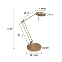 Steinhauer Table lamp ZODIAC LED, 1 flame, bronze