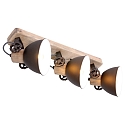 Plafondarmatuur GEARWOOD 3-vlams, instelbaar E27 IP20