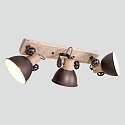Plafondarmatuur GEARWOOD 3-vlams, instelbaar E27 IP20