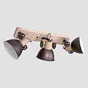 Plafondarmatuur GEARWOOD 3-vlams, instelbaar E27 IP20