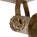 Mexlite Plafondarmatuur GEARWOOD 3-vlams, instelbaar E27 IP20, brons, antiek dimbaar