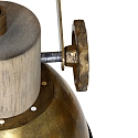 Mexlite Plafondarmatuur GEARWOOD 3-vlams, instelbaar E27 IP20, brons, antiek dimbaar