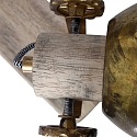 Mexlite Plafondarmatuur GEARWOOD 3-vlams, instelbaar E27 IP20, brons, antiek dimbaar