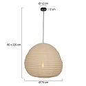 anne light & home Pendelarmatuur BANGALORE 1-vlams E27 IP20, dimbaar