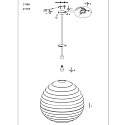 anne light & home Pendelarmatuur BANGALORE 1-vlams E27 IP20, dimbaar