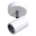 Mexlite Badkamerarmatuur UPROUND 1-vlams, cilindrisch, Dim-To-Warm, instelbaar GU10 IP44, wit mat dimbaar