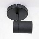 Mexlite Badkamerarmatuur UPROUND 1-vlams, cilindrisch, Dim-To-Warm, instelbaar GU10 IP44, zwart mat dimbaar