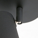 Mexlite Badkamerarmatuur UPROUND 1-vlams, cilindrisch, Dim-To-Warm, instelbaar GU10 IP44, zwart mat dimbaar