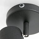Mexlite Badkamerarmatuur UPROUND 1-vlams, cilindrisch, Dim-To-Warm, instelbaar GU10 IP44, zwart mat dimbaar