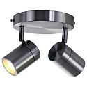 Badkamerarmatuur UPROUND 2-vlams, cilindrisch, Dim-To-Warm, instelbaar GU10 IP44