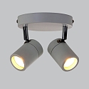 Mexlite Badkamerarmatuur UPROUND 2-vlams, cilindrisch, Dim-To-Warm, instelbaar GU10 IP44, wit mat dimbaar