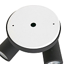 Mexlite Badkamerarmatuur UPROUND 2-vlams, cilindrisch, instelbaar GU10 IP44, zwart mat dimbaar