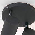 Mexlite Badkamerarmatuur UPROUND 2-vlams, cilindrisch, instelbaar GU10 IP44, zwart mat dimbaar