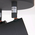 Mexlite Badkamerarmatuur UPROUND 2-vlams, cilindrisch, instelbaar GU10 IP44, zwart mat dimbaar