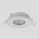 Steinhauer Inbouwarmatuur P�LITE SPOT rond, stijf, met open kabel GU10 IP44, wit mat dimbaar