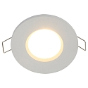 Steinhauer Inbouwarmatuur P�LITE SPOT rond, stijf, met open kabel GU10 IP44, wit mat dimbaar