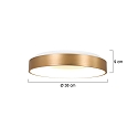 Steinhauer Plafondarmatuur RINGLEDE - � 38CM rond, medium, direct / indirect IP20, goud dimbaar