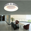 Steinhauer Plafondarmatuur RINGLEDE - � 38CM rond, medium, direct / indirect IP20, zilver geborsteld dimbaar