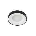 Steinhauer Plafondarmatuur RINGLEDE - � 38CM rond, medium, direct / indirect IP20, zwart mat dimbaar