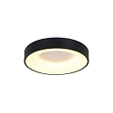 Steinhauer Plafondarmatuur RINGLEDE - � 38CM rond, medium, direct / indirect IP20, zwart mat dimbaar