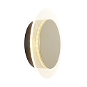 wall and ceiling luminaire LIDO round, adjustable, indirect, perforated IP20, black matt dimmable